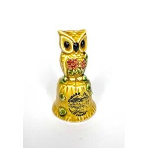 Vintage Owl Bell Souvenir Ceramic Niagra Falls Owl bell